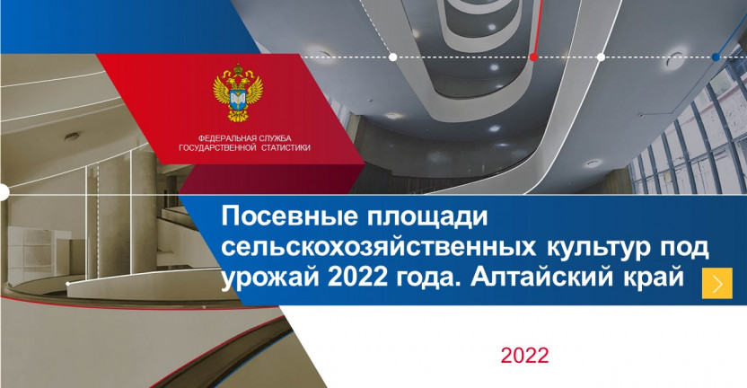 Посевные площади сельскохозяйственных культур под урожай 2022 года. Алтайский край