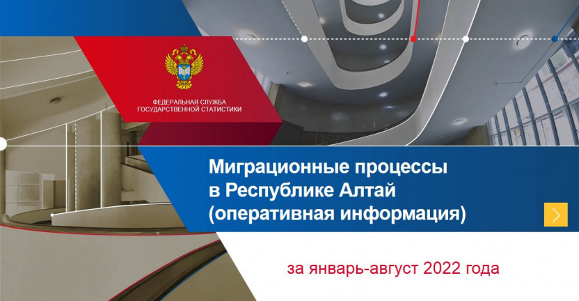 Миграционные процессы в Республике Алтай (оперативная информация) за январь-август 2022 года