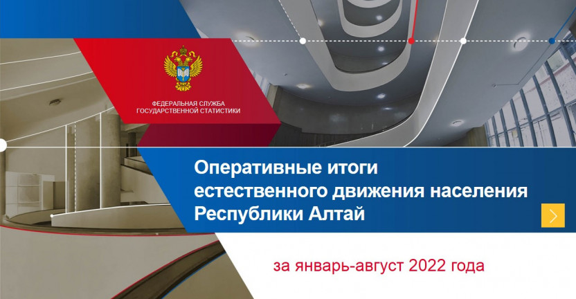 Оперативные итоги естественного движения населения Республики Алтай за январь-август 2022 года