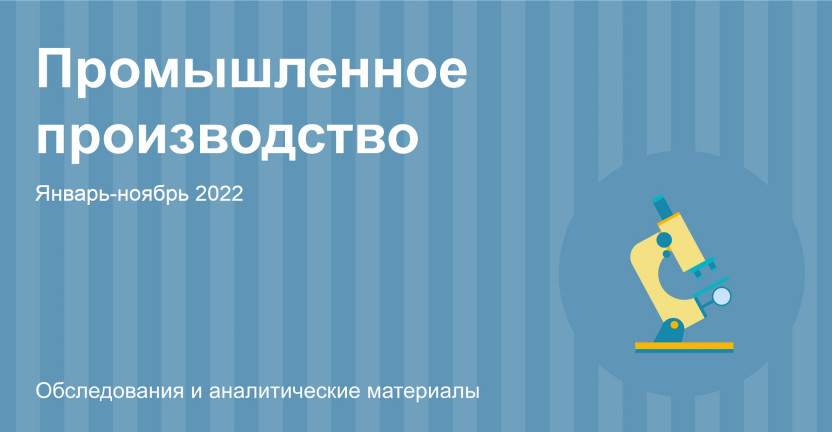 Промышленное производство в Республике Алтай в январе-ноябре 2022 года