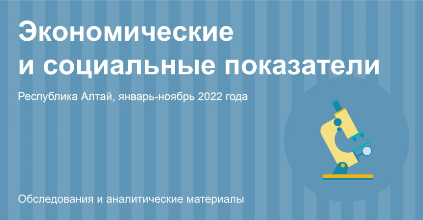 Социально-экономическое положение Республики Алтай. Январь-ноябрь 2022 года