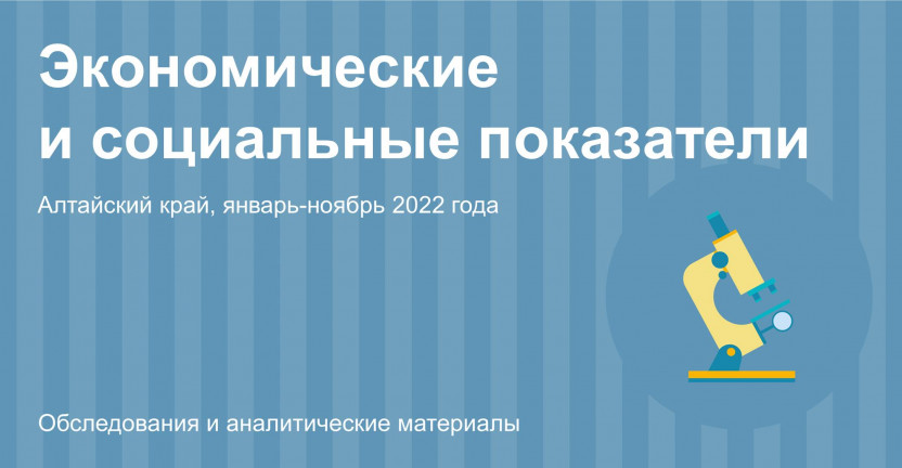 Социально-экономическое положение Алтайского края. Январь-ноябрь 2022 года